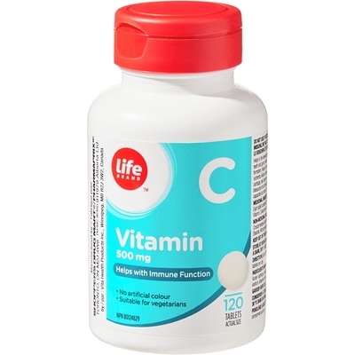 Life Brand Vitamin C 500 mg 120 Tablets 120 ea, $0.06/1ea