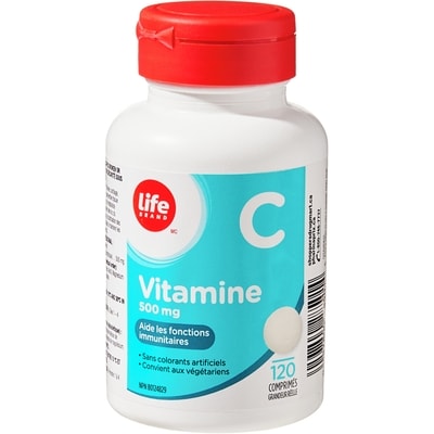 Vitamine C à 500 mg, 120 comprimés