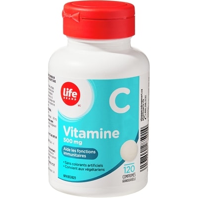 Vitamine C à 500 mg, 120 comprimés