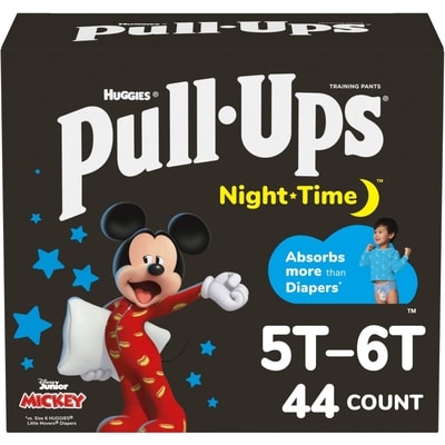 Huggies Pull-Ups Boys' Night-Time Training Pants, 5T-6T (46-60 lbs), 44 Ct 44 ea, $0.82/1ea