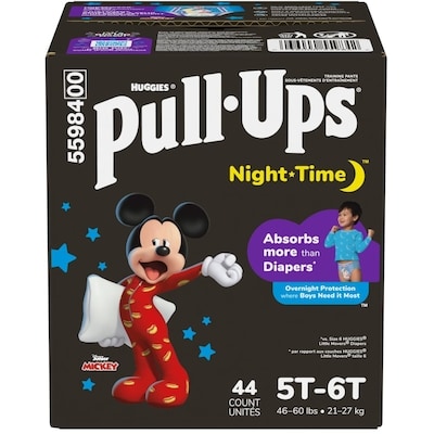 Huggies Sous-vêtements d’entraînement de nuit, garçons, 5T-6T, 44 sous-vêtements 44 ea, 0,82 $/1ch