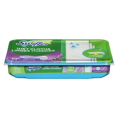 Swiffer Sweeper Wet Mopping Cloth Refills for Floor Mopping and Cleaning, Multi-Surface Floor Cleaner with Freshness, Lavender Scent, 12 count 12 ea, $0.79/1ea