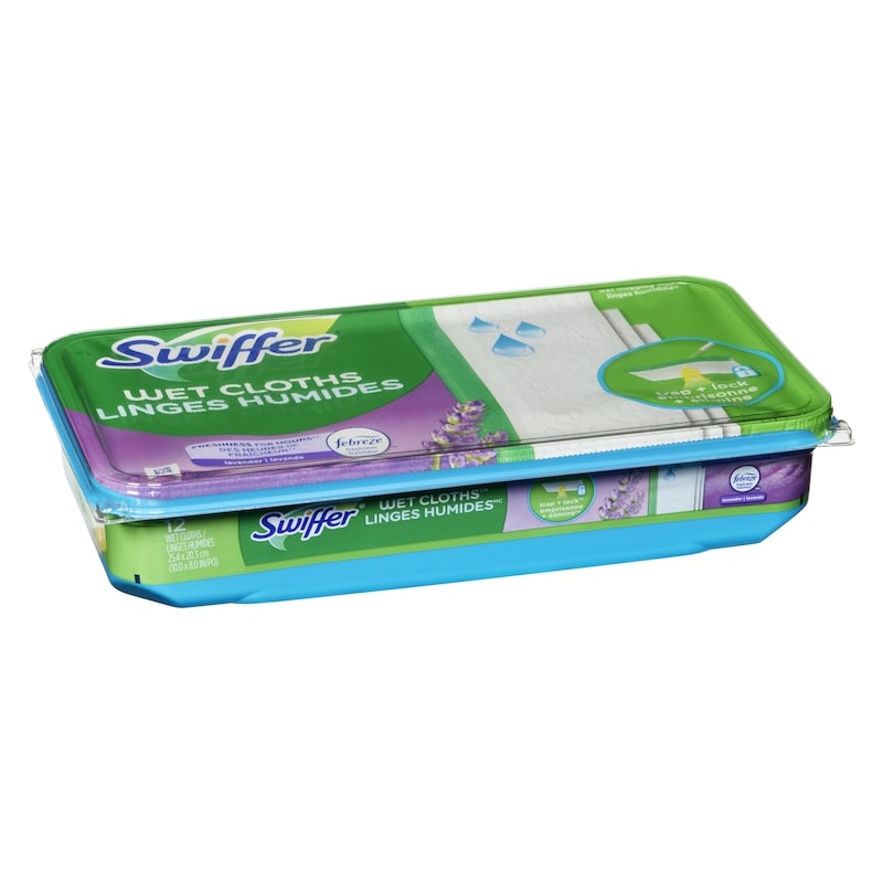 Sweeper Wet Mopping Cloth Refills for Floor Mopping and Cleaning, Multi-Surface Floor Cleaner with Freshness, Lavender Scent, 12 count