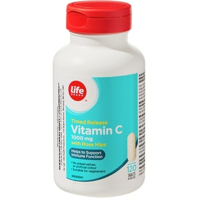 Life Brand Timed Release Vitamin C 1000 mg with Rose Hips 120 Tablets 120 ea, $0.10/1ea