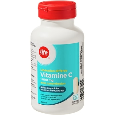Timed Release Vitamin C 1000 mg with Rose Hips 120 Tablets