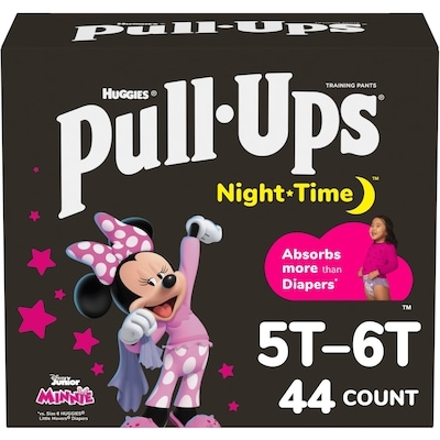 Huggies Pull-Ups Girls' Night-Time Training Pants, 5T-6T (46-60 lbs), 44 Ct 44 ea, $0.82/1ea