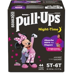 Huggies Sous-vêtements d’entraînement de nuit, filles, 5T-6T, 44 sous-vêtements 44 ea, 0,61 $/1ch