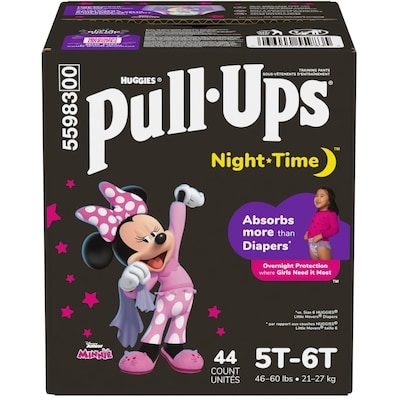 Huggies Sous-vêtements d’entraînement de nuit, filles, 5T-6T, 44 sous-vêtements 44 ea, 0,82 $/1ch
