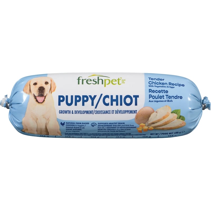 Dog Food Puppy Tender Chicken Recipe With Vegetables & Eggs