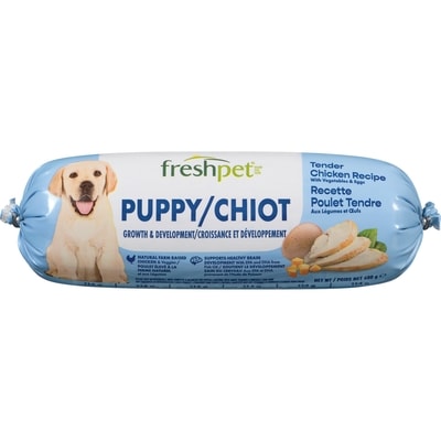 Freshpet Aliment pour chiens chiot recette poulet tendre aux légumes et œufs 680 g, 1,47 $/100g