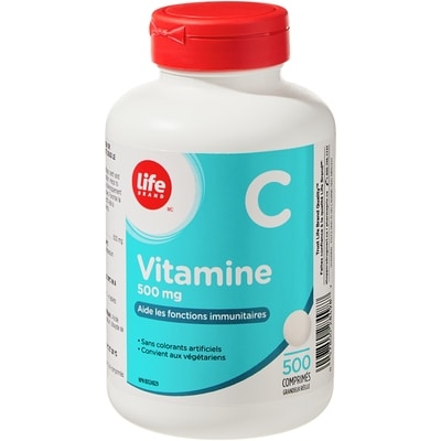 Vitamine C à 500&nbsp;mg, 500&nbsp;comprimés