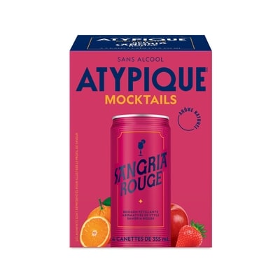 Atypique Boisson pétillante aromatisée sangria rouge 4x355.0 ml, 0,74 $/100ml