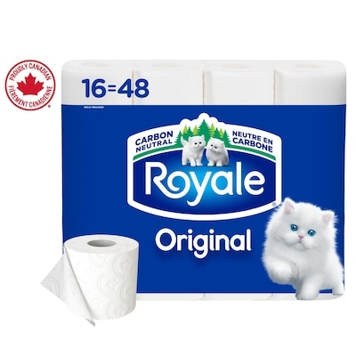 Royale Original Toilet Paper, 16 Equal 48 Rolls, 363 Bathroom Tissues per roll 16 ea, $1.25/1ea