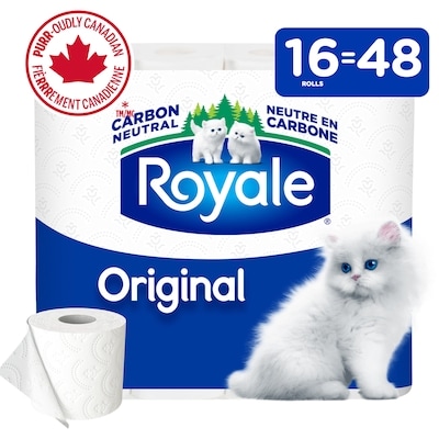 Royale Papier Hygiénique Original, 16 équivalant à 48 rouleaux, 363 feuilles / roul 16 ea, 0,81 $/1ch