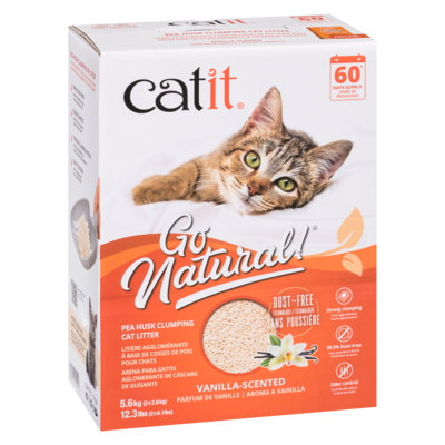 Go Natural Pea Husk Clumping Cat Litter Vanilla-Scented