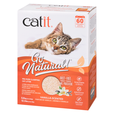 Go Natural Pea Husk Clumping Cat Litter Vanilla-Scented