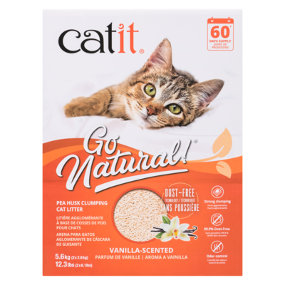 Go Natural Pea Husk Clumping Cat Litter Vanilla-Scented