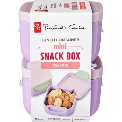 President's Choice Kids' Mini Snack Box Lunch Container 2 Pack - Purple 1 ea, $10.00/1ea