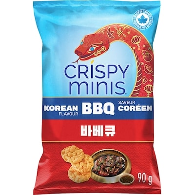 Quaker Crispy Minis galettes de riz brun saveur BBQ coréen 90 g, 3,89 $/100g
