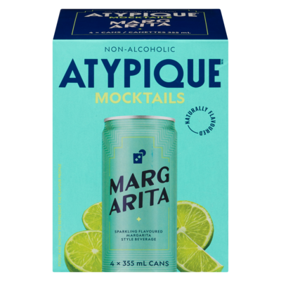 Atypique Sparkling Flavoured Beverage Margarita 4x355.0 ml, $0.56/100ml