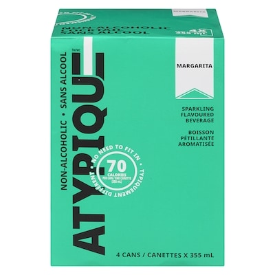 Atypique Sparkling Flavoured Beverage Margarita 4x355.0 ml, $0.74/100ml