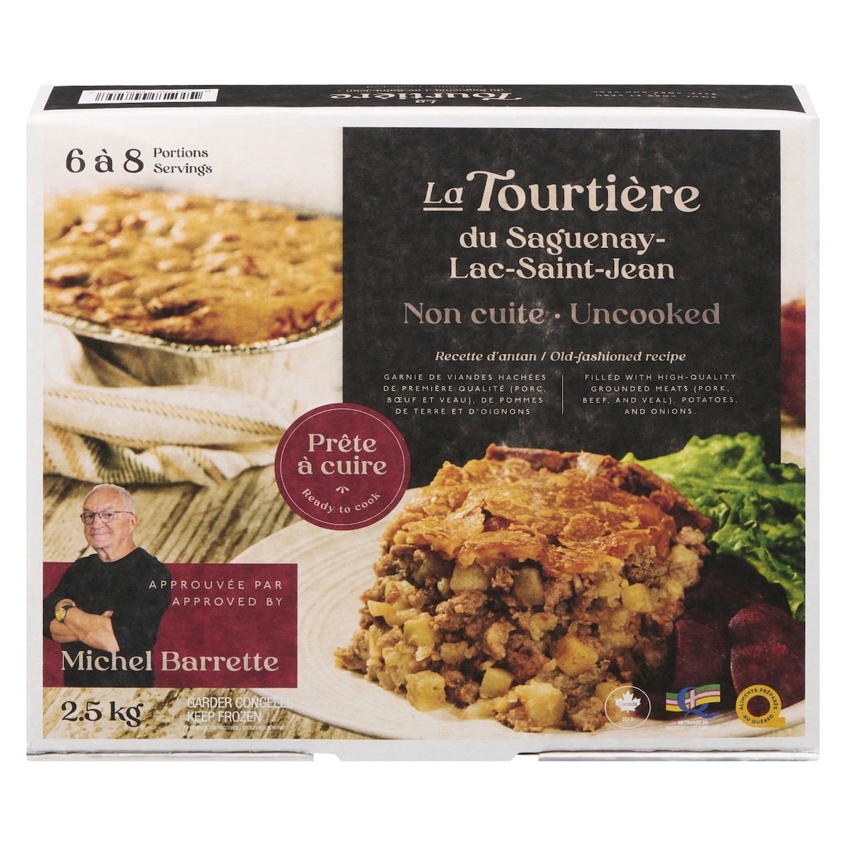 Viandomax La Tourtière Du Saguenay-Lac-Saint-Jean Beef, Pork And Veal 2.5 kg, $1.12/100g