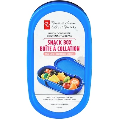 le Choix du Président Contenant à repas : boîte à collation – bleu 1 ea, 7,00 $/1ch