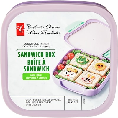 President's Choice Kids' Sandwich Box Lunch Container - Purple 1 ea, $9.00/1ea