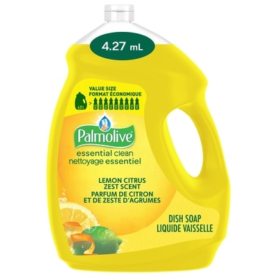 Palmolive Savon à vaisselle liquide Nettoyage Essentiel, parfum de Citron et de Zeste d’agrumes, 4,27 L 4.27 l, 0,33 $/100ml