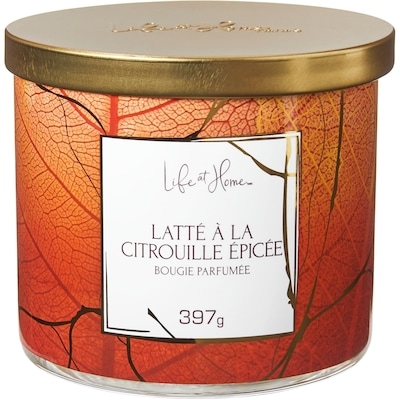 Life at Home Bougie parfumée – latté aux épices et à la citrouille 1 ea, 12,00 $/1ch