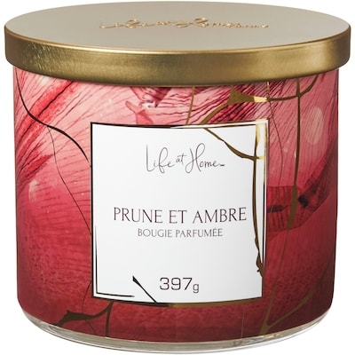 Life at Home Bougie parfumée – prune et ambre 1 ea, 12,00 $/1ch