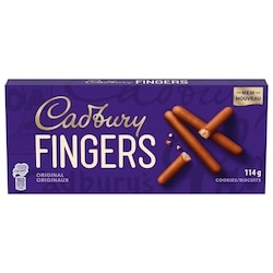 Cadbury FINGERS ORIGINAL, Biscuits à saveur de chocolat, gâterie 114 g, 4,82 $/100g