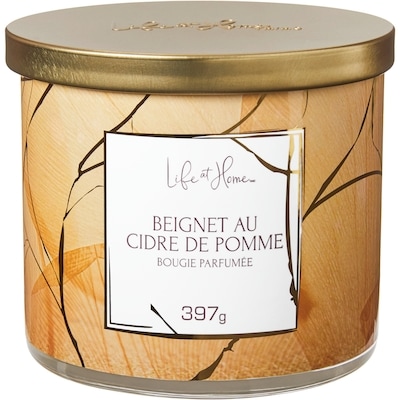 Life at Home Bougie parfumée beignet au cidre de pomme 1 ea, 16,00 $/1ch