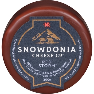 Snowdonia Aged 18 Months Red Hard Ripened Cheese Red Storm 34% M.F. 200 g, $6.50/100g