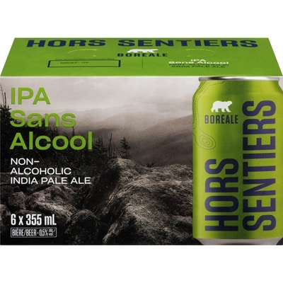 Boréale Hors sentiers bière ipa sans alcool 6x355.0 ml, 0,52 $/100ml