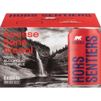 Boreale Hors Sentiers Beer Non-Alcoholic Amber Ale 6x355.0 ml, $0.66/100ml