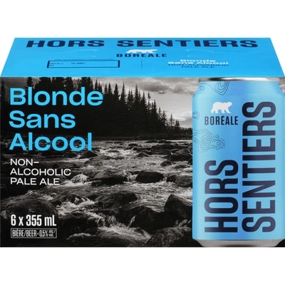 Boréale Hors sentiers bière blonde sans alcool 6x355.0 ml, 0,52 $/100ml