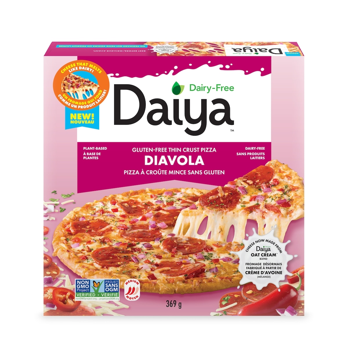 Daiya Dairy Free Gluten Free Diavola Pizza 369 g, $2.98/100g