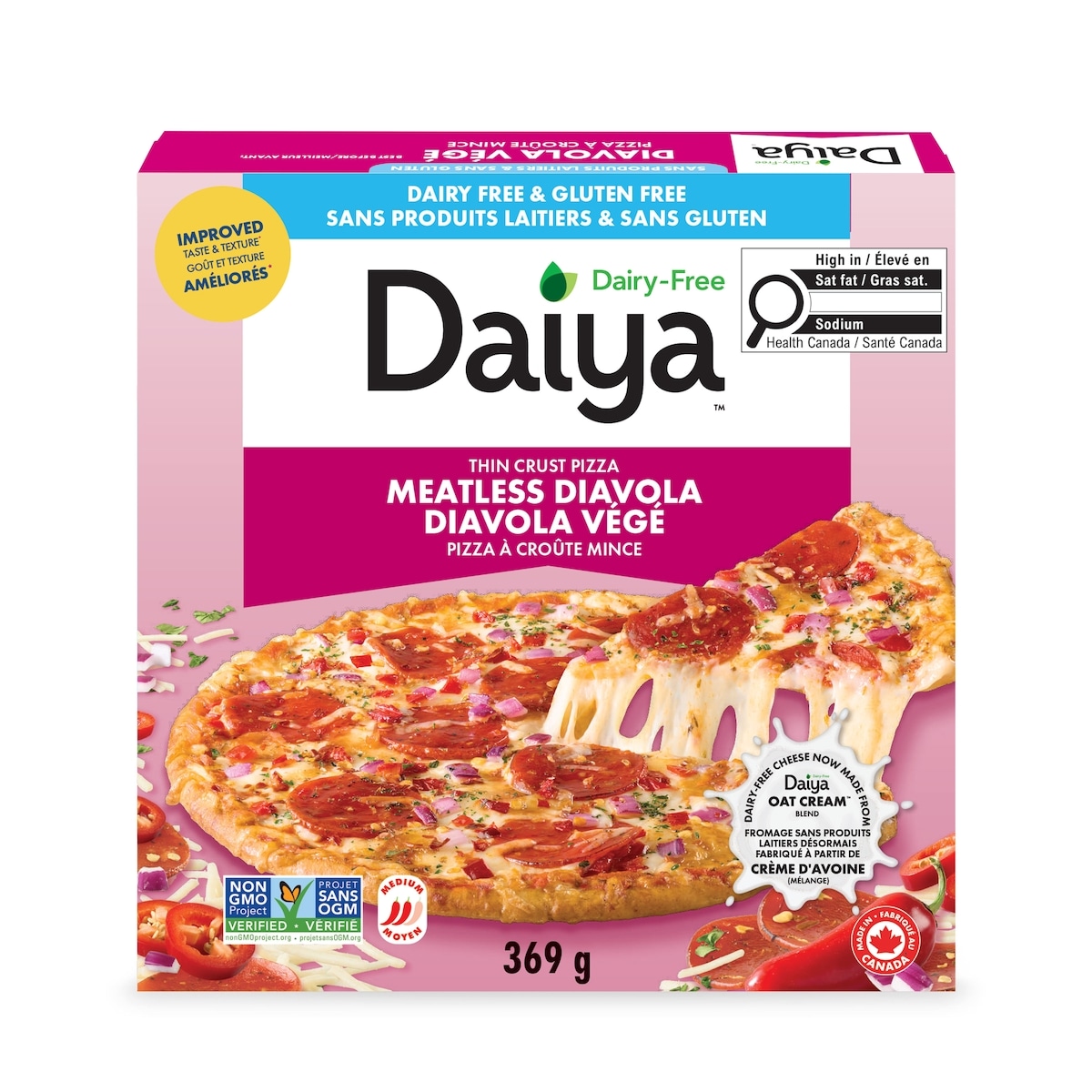 Daiya Dairy Free Gluten Free Meatless Diavola Pizza