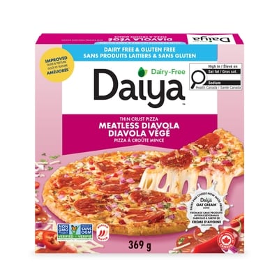 Daiya Dairy Free Gluten Free Meatless Diavola Pizza 369 g, $2.98/100g