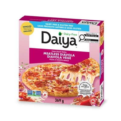 Pizza au salami épicé végétal sans produits laitiers