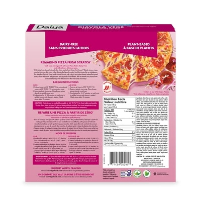 Pizza au salami épicé végétal sans produits laitiers