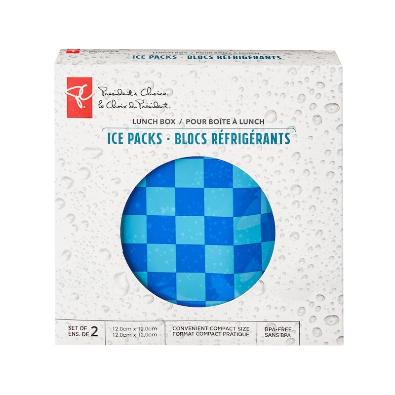 Lunch Box Ice Packs 2 Piece Set - Checks