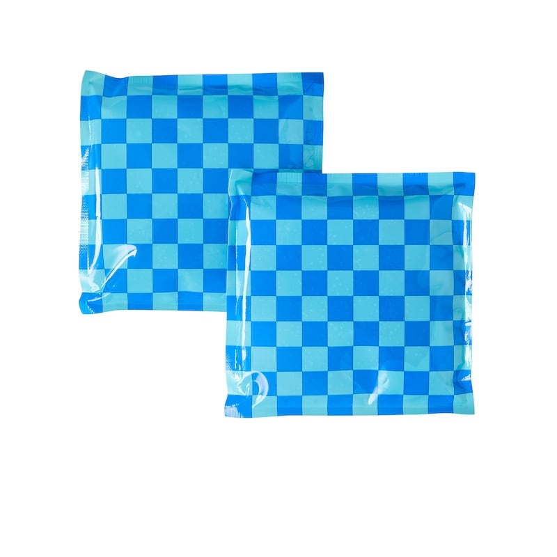 Lunch Box Ice Packs 2 Piece Set - Checks