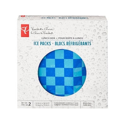 le Choix du Président Lot de 2 sacs réfrigérants pour boîte à lunch – carreaux 1 ea, 5,00 $/1ch