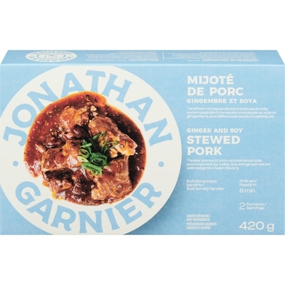 Jonathan Garnier Mijoté de porc gingembre et soya 420 g, 3,10 $/100g