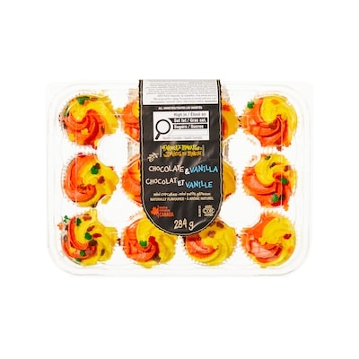 Délices du Marché Mini petits gâteaux chocolat et vanille 284 g, 1,76 $/100g