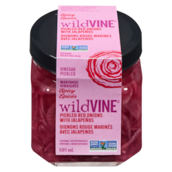 WILDVINE Pickled Red Onions With Jalapeños Spicy 591 ml, $2.20/100ml
