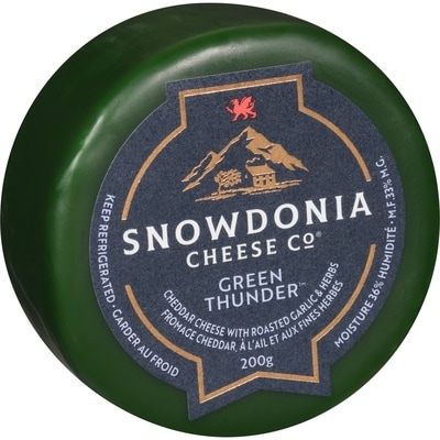 Cheddar Cheese With Roasted Garlic & Herbs Green Thunder 33% M.F.