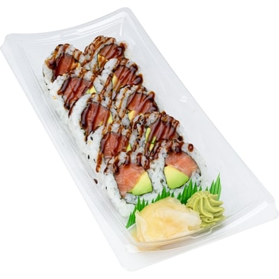 Advanced Fresh Concepts Yuzu Teriyaki Salmon Avocado Roll 10pc (Available after 11am) 207 g, $5.31/100g
